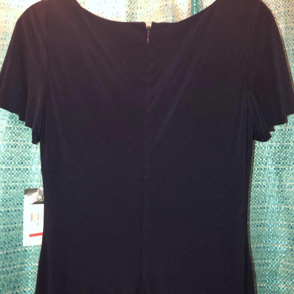 Lauren Ralph Lauren Navy Blue Mermaid Gown - Picture 4 of 8